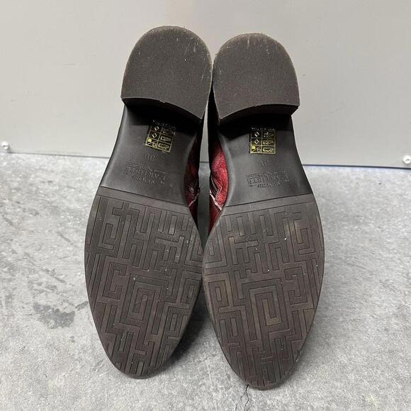 Spring Step L'Artiste Burgundy Leather Floral Ankle Boots - Picture 5 of 6